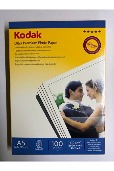 Kodak Hârtie foto inkjet ultra premium, satinată mată, 270 grame, A5, 15x21cm