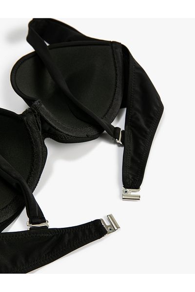 Koton Push Up Bikini Top Thick Straps Draped