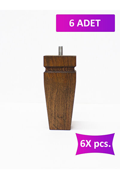merbiles 6 Adet Ahşap 12 Cm Ayak Mobilya Ayağı Baza Ayağı Robot Süpürge Uyuml...