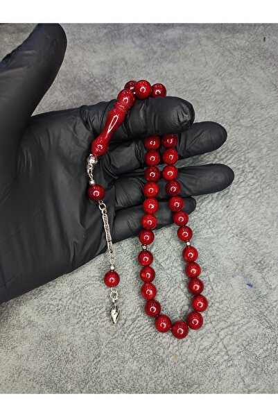 Mos Tespih مسبحة صلاة كهرمانية مسحوقية عالية الجودة مع Moire Globe