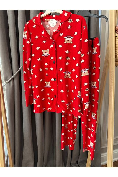 Baby Girls' Sleepwear Set with Star Print Teddy Bear - Christmas Party New Year's Eve