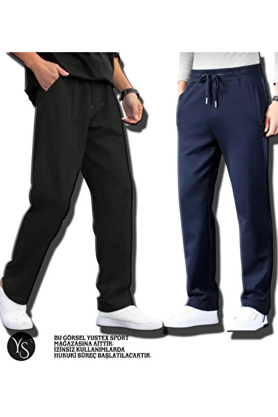 yx yustex sport Pantaloni de trening pentru bărbați, albastru închis și negru...