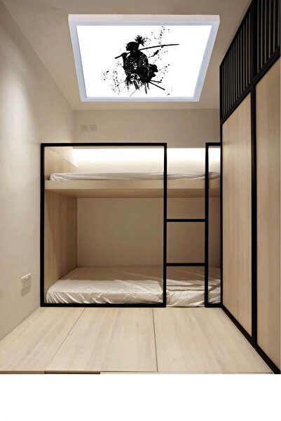 Gökyüzü Panel Yakuza Genç Odası - Ev Ledli Avize- 60w Modern Tasarım 60x60 -beyaz Işık-homojen Aydınlatma