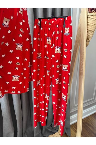 Baby Girls' Sleepwear Set with Star Print Teddy Bear - Christmas Party New Year's Eve