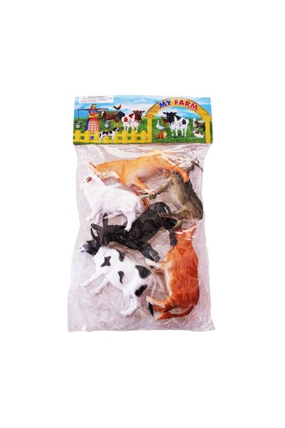 SUDESA OYUNCAK 6'LI ÇİFTLİK HAYVANLARI SETİ İNEK-BOGA-EŞEK-KEÇİ-KOÇ-AT 828-16