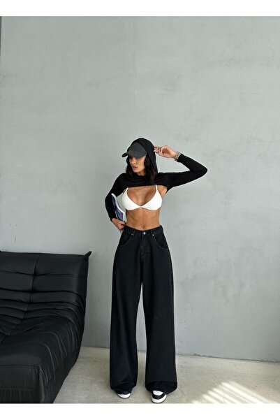 Zeo Basic PALAZZO FİT JEAN PANTOLON