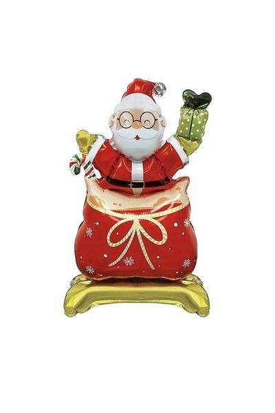 parti sürprizi Christmas Party Footed Small Santa Claus Foil Balloon