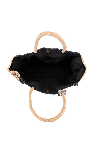 Desa Aileen Beige Women's Straw Shoulder Bag