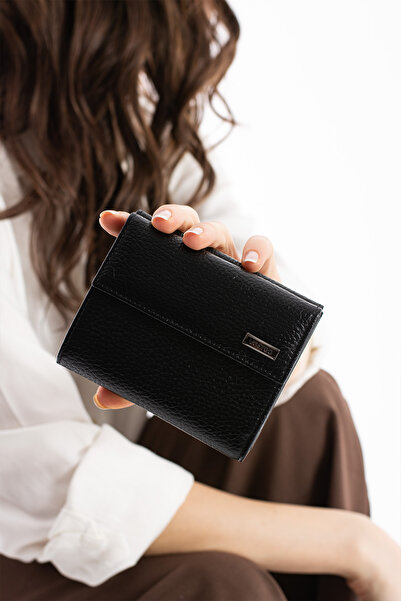 VOSTRO محفظة نسائية من الجلد الطبيعي بنسبة 100% على الطراز الإيطالي - جيوب مت...