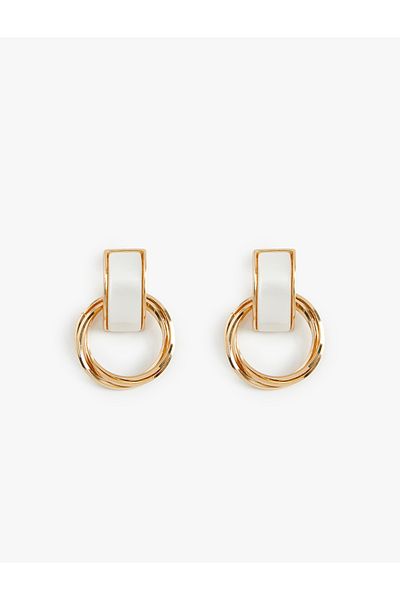 Koton Steel Blended Geometric Earrings