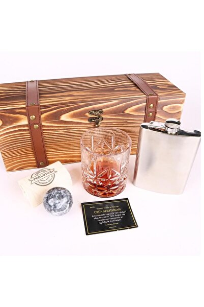 PERLOTUS Viski Bardağı Gri Küre Mermer Viski Taşı Cep Matarası Sandıklı Yılba...