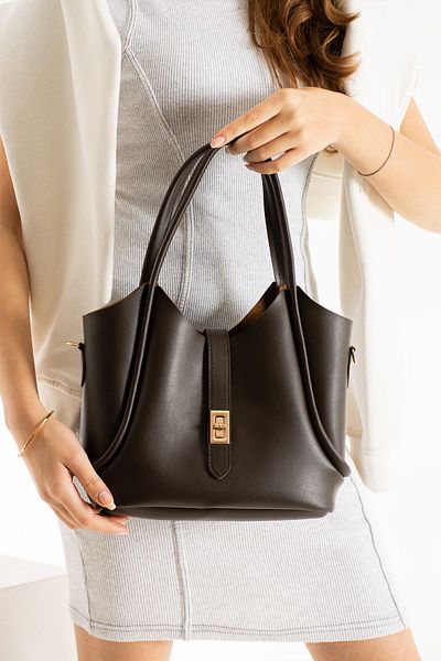 NWR BAGS Geantă de umăr și crossbody maro pentru femei, dimensiune 23x33