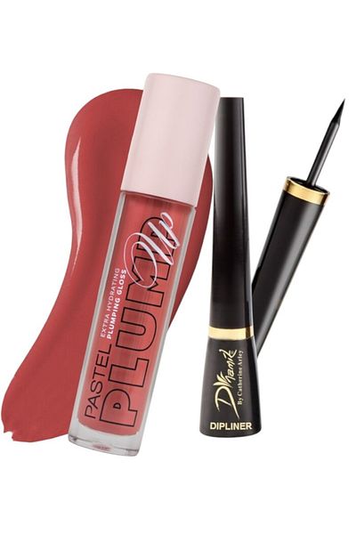 Pastel Plump up 210 Loverdose - Black Plumping Gloss Lip and Catherine Arley Dipliner