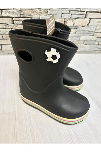 PLN SHOES Koko Siyah Çocuk Yağmur Çizmesi Yağmur Botu Su Geçirmez