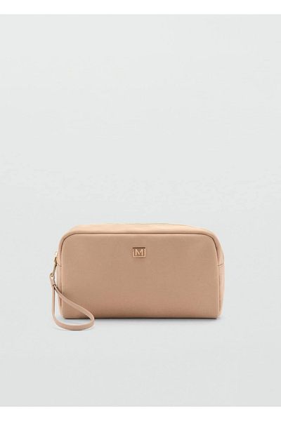 MANGO Woman Козметична чанта с цип с лого