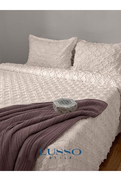 lusso stile Siena Double Bedspread Cappuccino 250X260Cm 2 Pillowcases