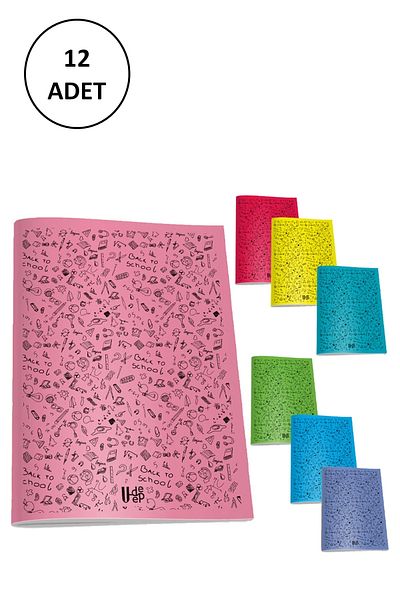 Umut U-deep A4 Pp Kapak Defter 80 يابراك كاريلي 12 Adet