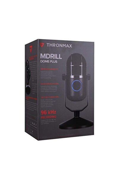 Thronmax M3Plus MDRILL DOME PLUS Siyah USB 96Khz 24bit HD 2tip Kayıt 3,5mm Ses Kontrol Ledli Mikrofo