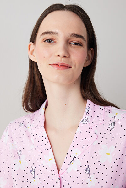 Penti Flora Pink Shirt and Trousers Pajama Set