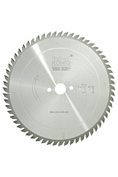 König Ahşap Kesim Elmas Uçlu Testere  300*3,2*30z48