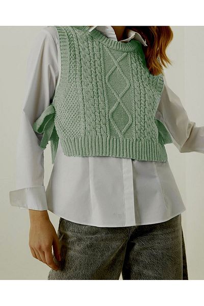 moda mh SIDE CONNECTED SWEATER