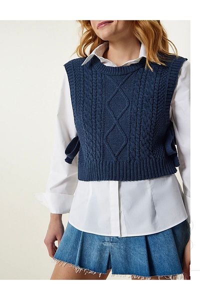 moda mh SIDE CONNECTED SWEATER