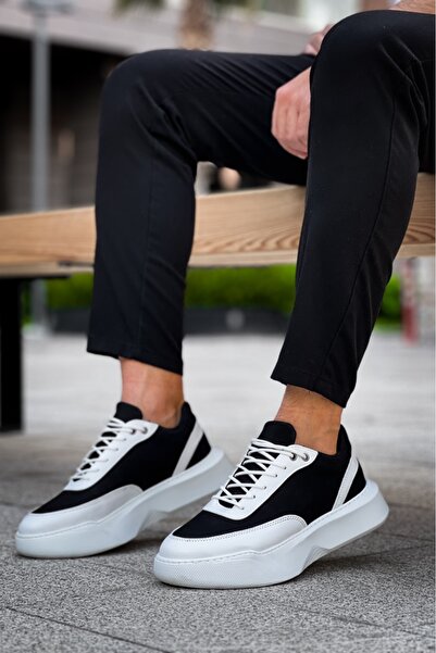 BOA Ba0354 Casual Lace-Up Men's High White Piece White Sole Sports Shoes