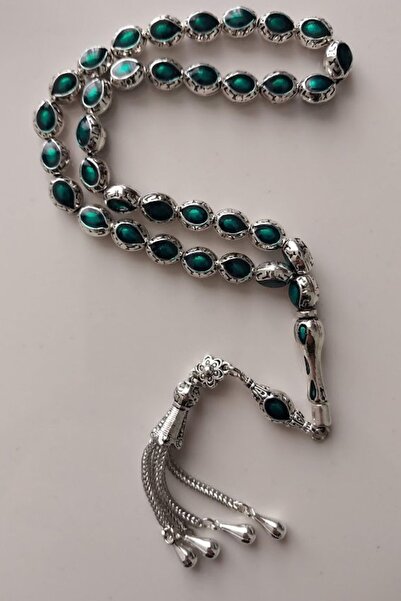 SEVENSLEEPERS Gümüş Kaplama Mine İşleme Metal Tesbih,Kehribar Renk,Metal Daml...