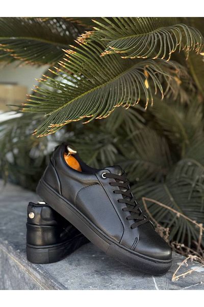 BOA Kb-Bx1 Black Skin High Black Sole Casual Men's Shoes
