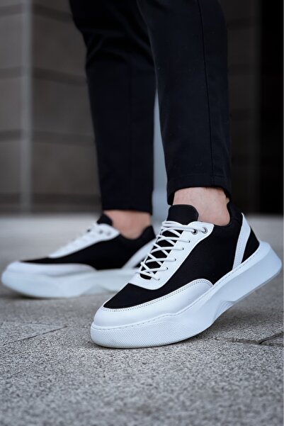 BOA Ba0354 Casual Lace-Up Men's High White Piece White Sole Sports Shoes