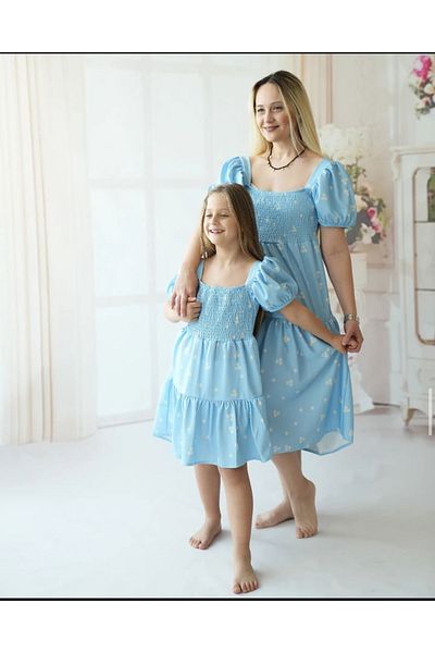 Stil Burada Rochie florală pentru mamă copil