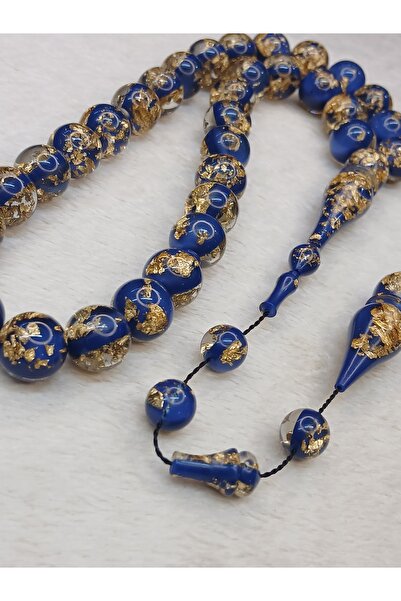 sitre Altın Varaklı Uçak Camı Tesbih