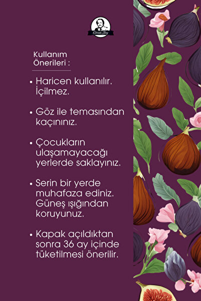 Özcan Bey Deluxe Seri Ege'nin İnciri Kolonyası Parfümlü İncir Çiçeği Kokulu Kolonya 200 ml Cam Şişe