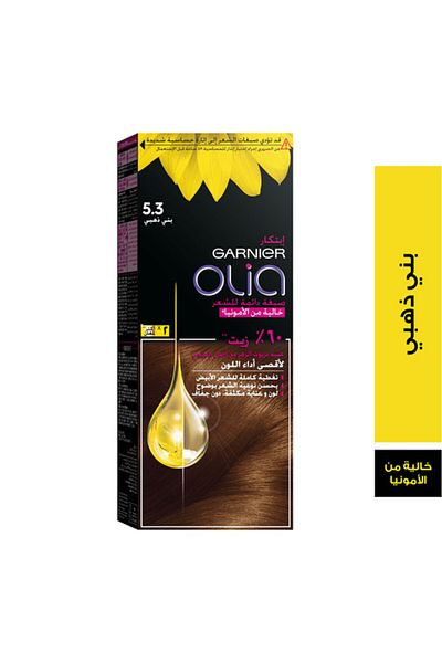 Garnier Olia Hair Color 5.3 Golden Brown 41381 --- Garnier Permanent Hair Dye 5.3 Golden Brown