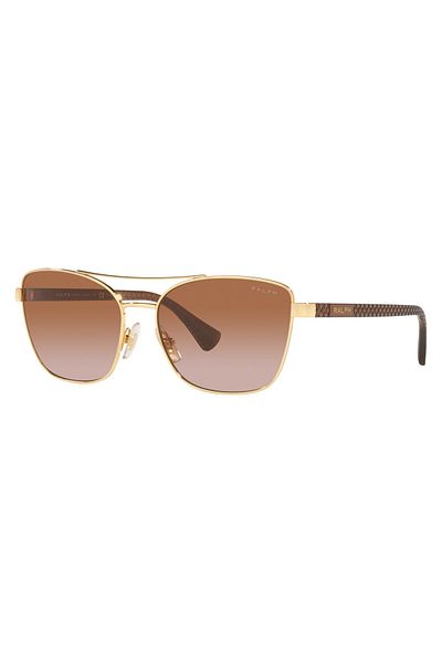 Ralph Lauren Ralph Woman Cat Eye Sunglasses- Ra 4137 - Lense Size:56mm - Shiny Transparent Brown