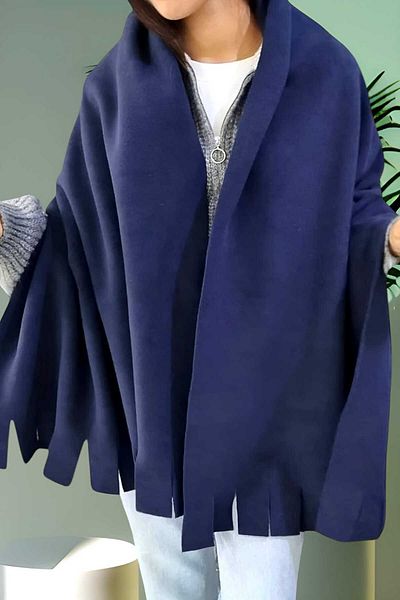 Uniquetrenders Γυναικείο σάλι Winter Tassel Fleece 70 x 185