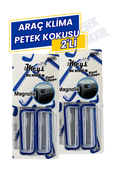 Meys Magnolia Manolya Araç Klima Petek Kokusu 4lü Klips 2li Avantaj Paket Ara...