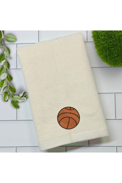 Ursa Basketball Ball Embroidered Hand and Face Towel 30X50