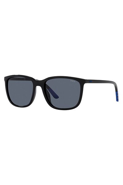 Polo Man Pillow Sunglasses- Ph 4185u - Lense Size:56mm - Shiny Black Royal Rubber