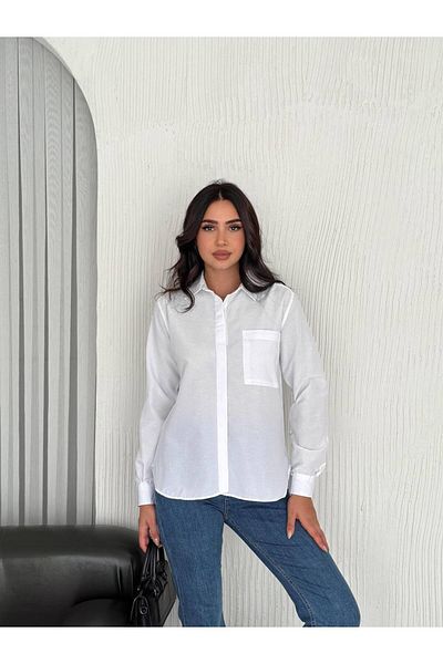 Noa Noa Cămașă de bază oversize cu buzunare