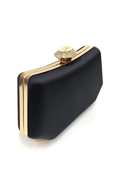 GUİZA Kadın Saten Abiye Çanta , Clutch  Çanta, Portföy Çanta Zincir Ve Kolçaklı