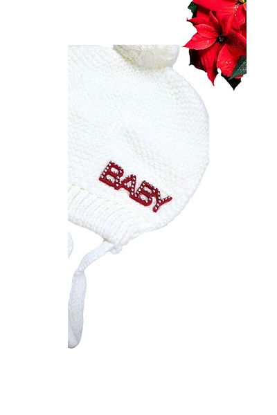SeaBubbles Stone Detailed Knitwear Baby Girl Beret - St08334