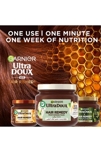 Garnier قناع غارنييه ألترا دوكس المرطب بحليب اللوز للشعر الجاف 340 مل