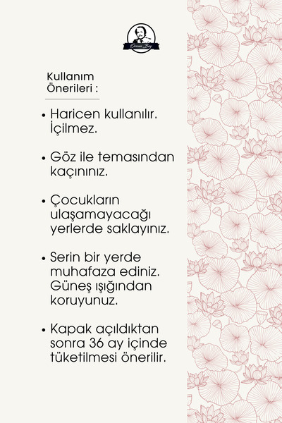 Özcan Bey Deluxe Seri Nilüfer Çiçeği Kolonyası Parfümlü Lotus Çiçeği Kokulu Kolonya 200 ml Cam Şişe