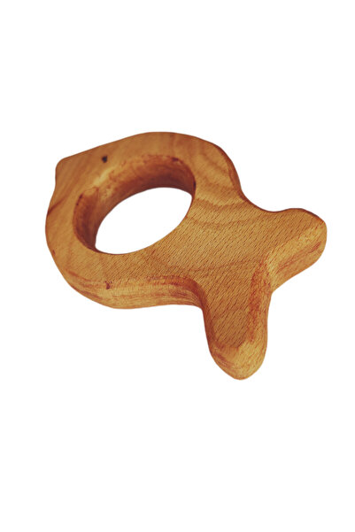 Sevimli Hayalet Diş Kaşıyıcı Balık Doğal Ahşap