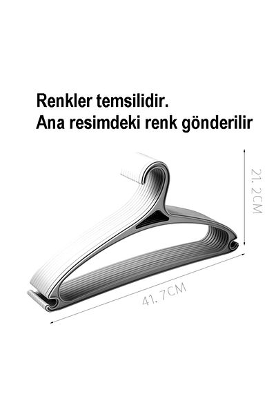Transformacion إم كريسانتا جراي 720909   - مجموعة شماعات ملابس بتصميم مكون من 6 قطع