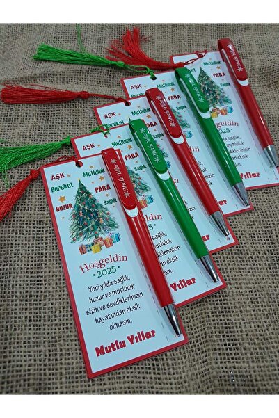 EGEM ŞEKER KONSEPT HEDİYELİK Yeni Yıl Yılbaşı ÇAM AĞACI Temalı 2025 Kitap Ayr...