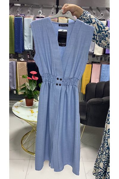 Zeynep Butik NERISSA 18244 - VESTĂ GIPĂ ALBASTRĂ 1449