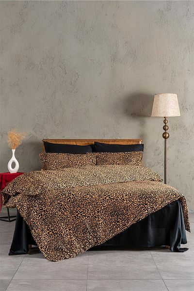 Soley |   panteheră |   Set cuvertură de pilota din satin 100% bumbac