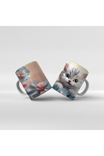 Rengineshop كوب مطبوع عليه قطط لطيفة - 3